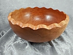 Cherry Bowl with Scalloped Edge